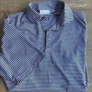 KJUS Men's Striped Polo Shirt - Navy and Lavender